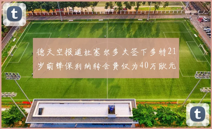德天空报道杜塞尔多夫签下多特21岁前锋保利纳转会费仅为40万欧元