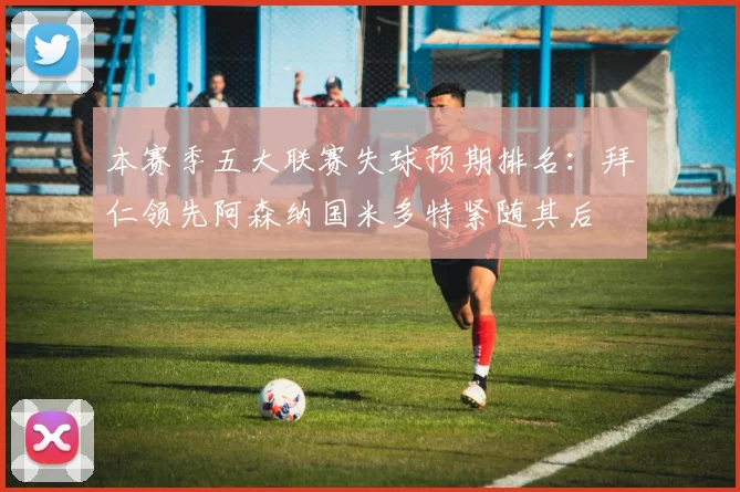 本赛季五大联赛失球预期排名：拜仁领先阿森纳国米多特紧随其后